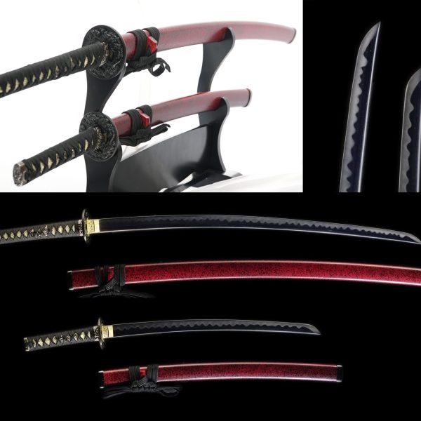 Samurai Sword AKAISHIME DAISHO SET Katana＆Wakizashi