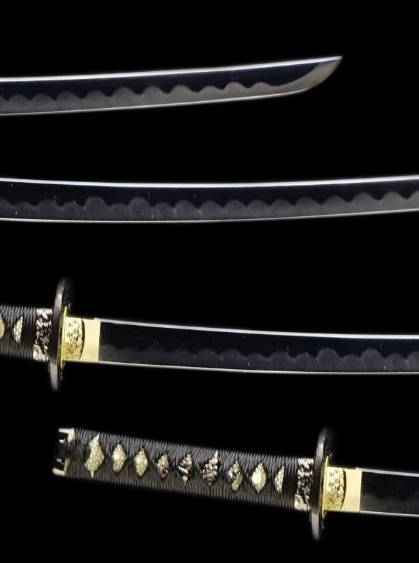 Samurai Sword KUROISHIME DAISHO SET Katana＆Wakizashi - Image 4