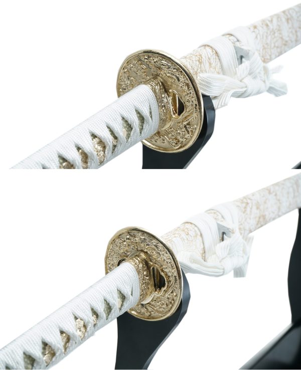 Samurai Sword WHITE KINUN DAISHO SET Katana＆Wakizashi - Image 6