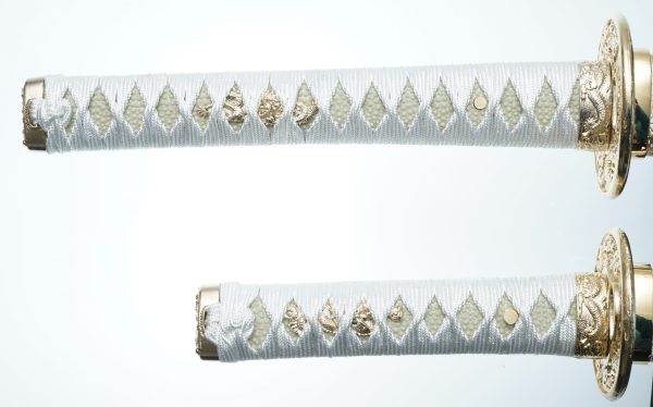 Samurai Sword WHITE KINUN DAISHO SET Katana＆Wakizashi - Image 7