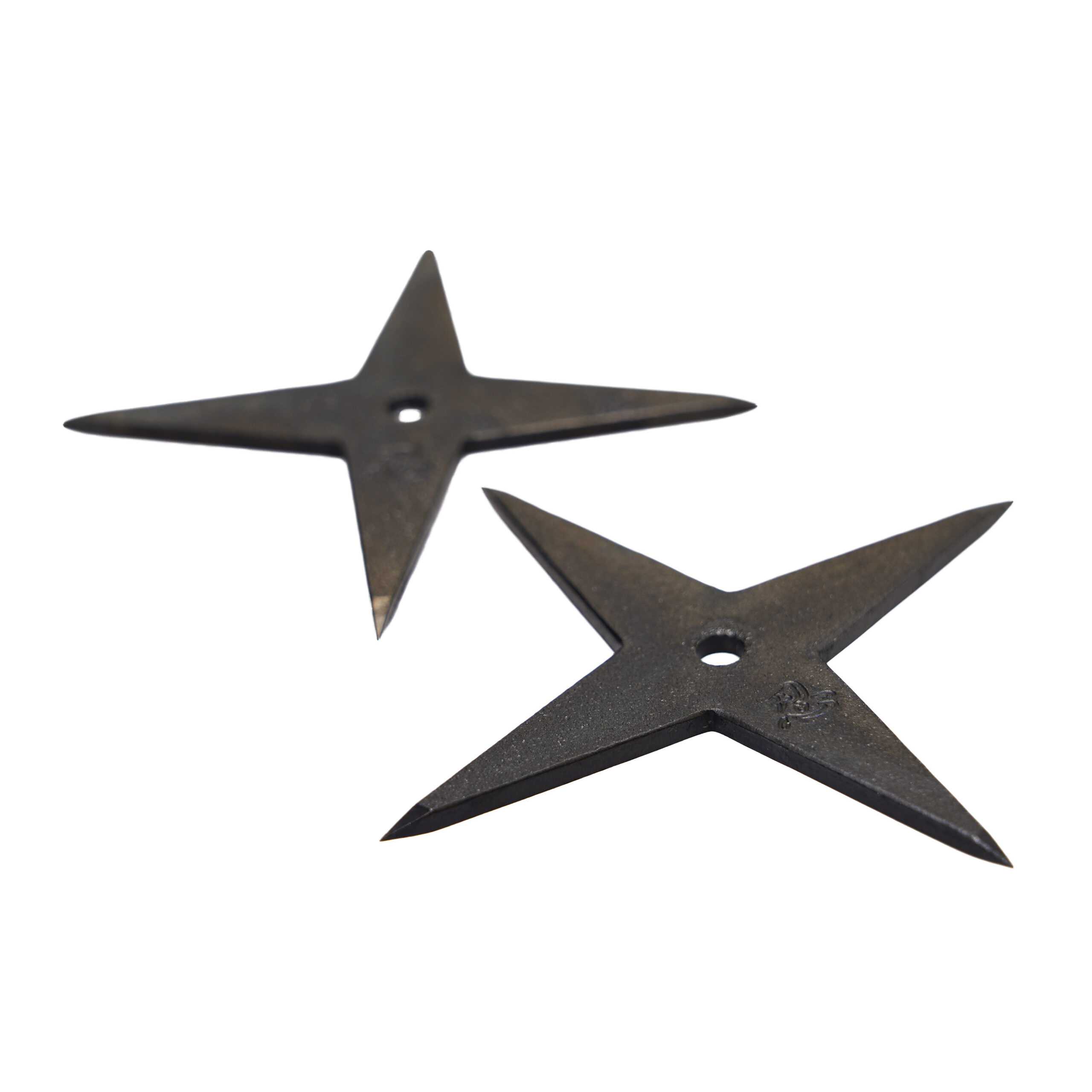 Real Ninja Shooting Stars Shuriken (Two Ninja Stars, Wooden Box