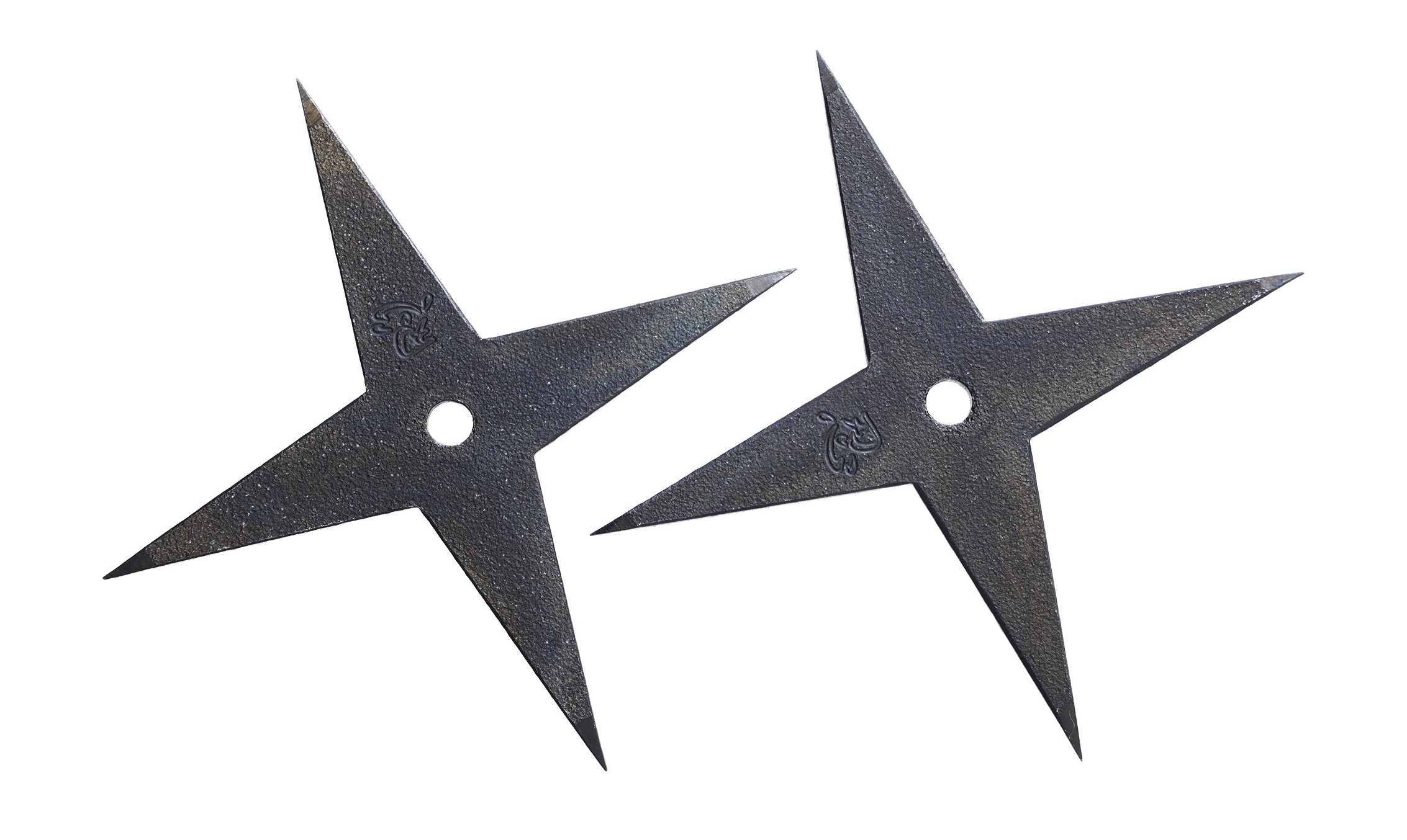 Real Ninja Shooting Stars Shuriken (Two Ninja Stars, Wooden Box