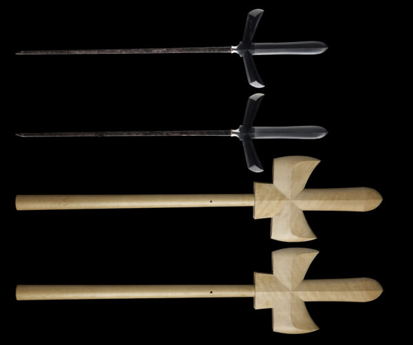 Antique Japanese Sword Shirasaya Jumonji Yari Signed by Shimosaka<br>No Certificate<br> (#Tokyo 325513) - Image 9