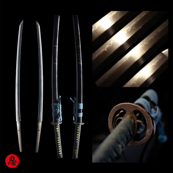 Modern Authentic Japanese Sword Katana Signed by Amahide <br>No Certificate<br> (#Fukuoka 43524)